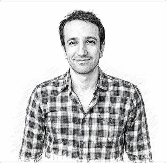 sketch of majd in neutral pose